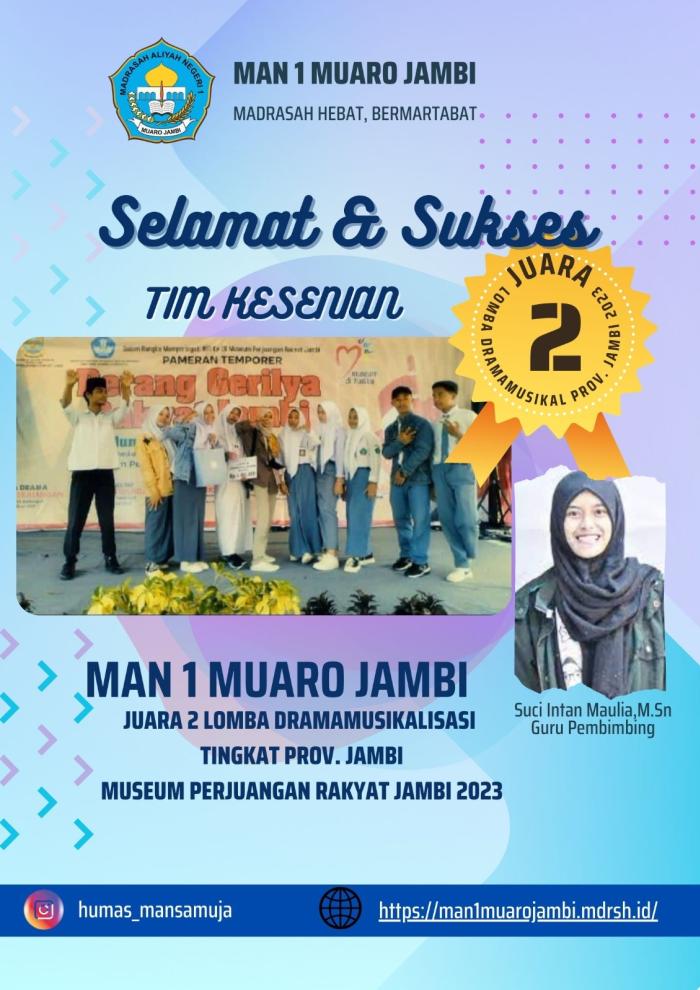 Mengawali Tahun Pelajaran 2023/2024 Tim Kesenian Menorehkan Prestasi