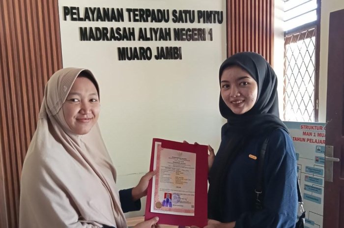 Alumni MAN 1 Muaro Jambi Mulai Bisa Ambil Ijazah dan Lakukan Sidik Jari