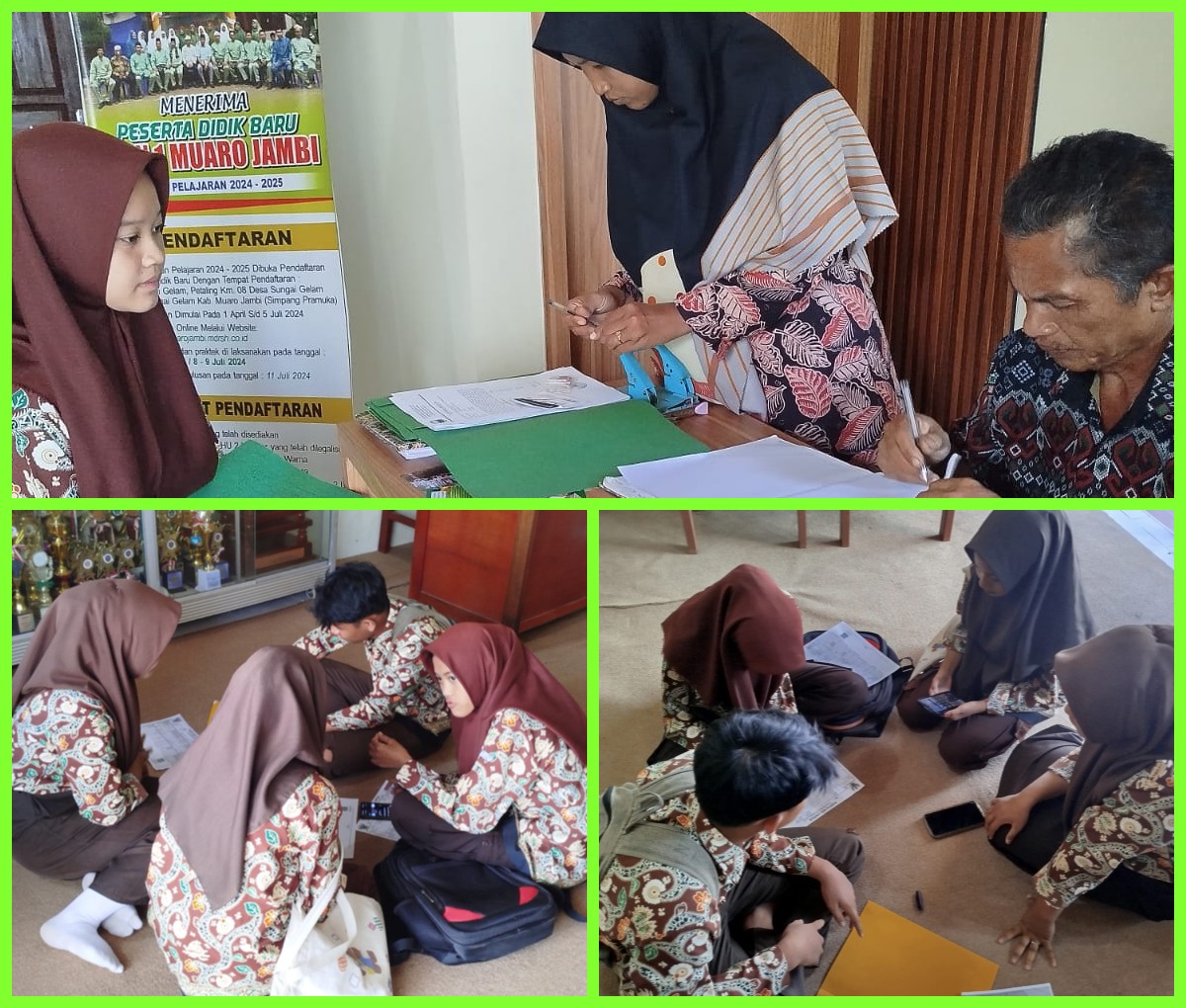 Usai Pengumuman Kelulusan Tingkat SMP/MTs, Calon Siswa Baru Antusias Masuk MAN 1 Muaro Jambi