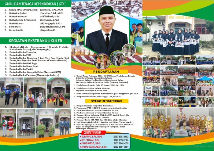 PMBM MAN 1 Muaro Jambi Resmi Dibuka, Siswa SMP Mulai Serbu Pengambilan Formulir