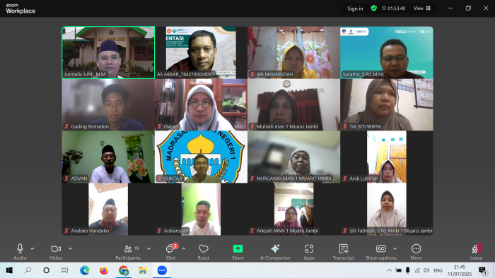 Guru MAN 1 Muaro Jambi Antusias Akan Ikuti Talk Show Nasional Secara Daring