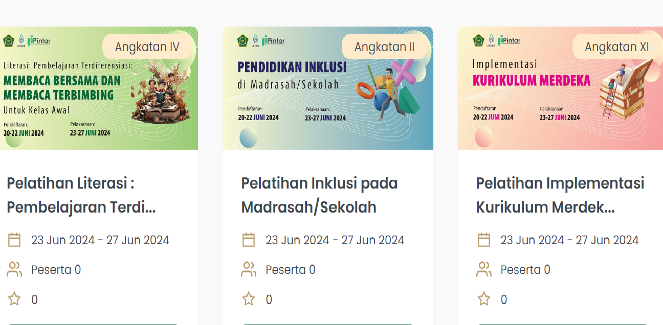 Kepala Madrasah Arahkan Guru Untuk Mengikuti Pelatihan IKM di Pintar