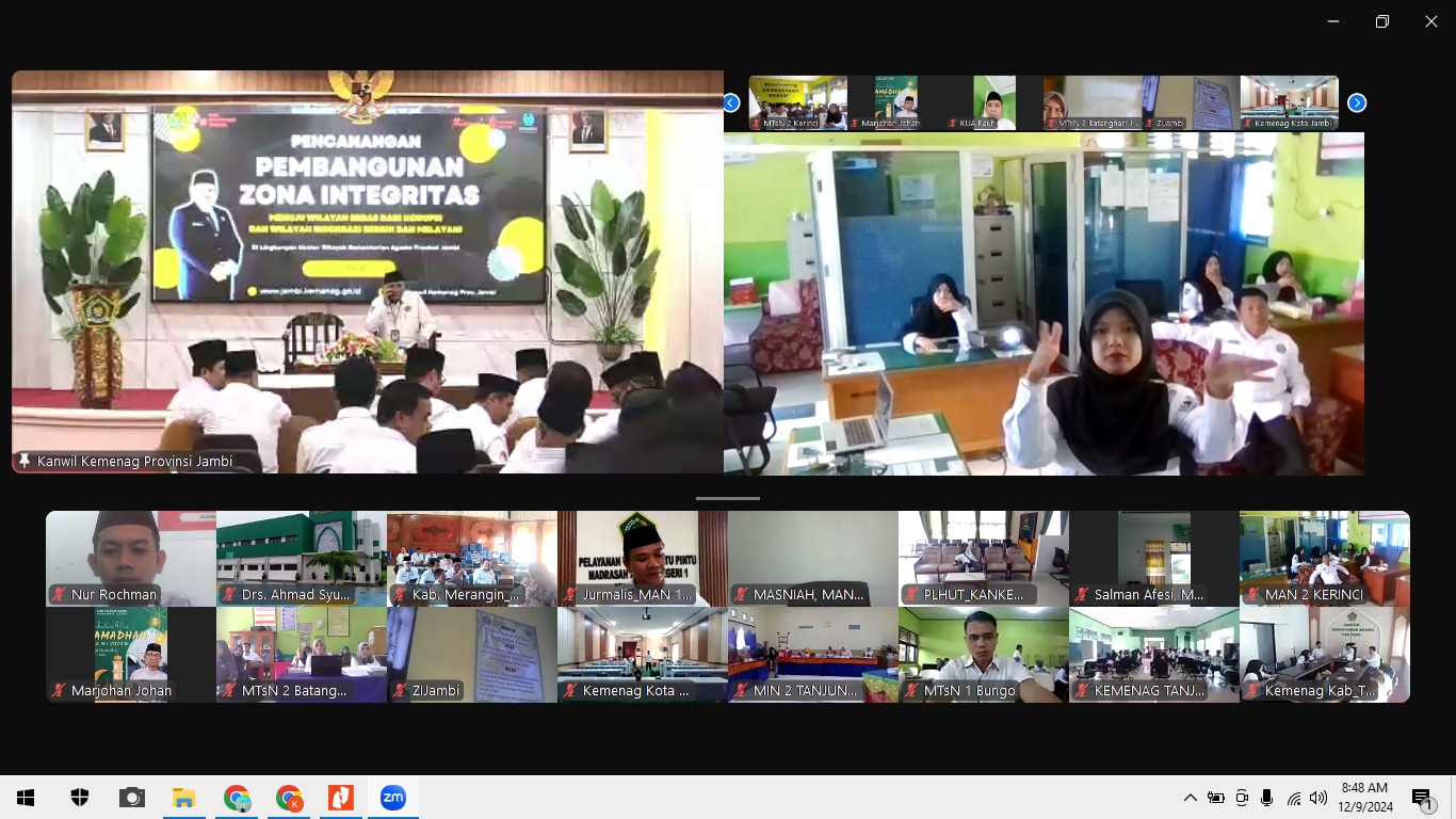 GTK MAN 1 Muaro Jambi Hadiri Pencanangan Pembangunan Zona Integritas GTK MAN 1 Muaro Jambi Hadiri Pencanangan Pembangunan Zona Integritas